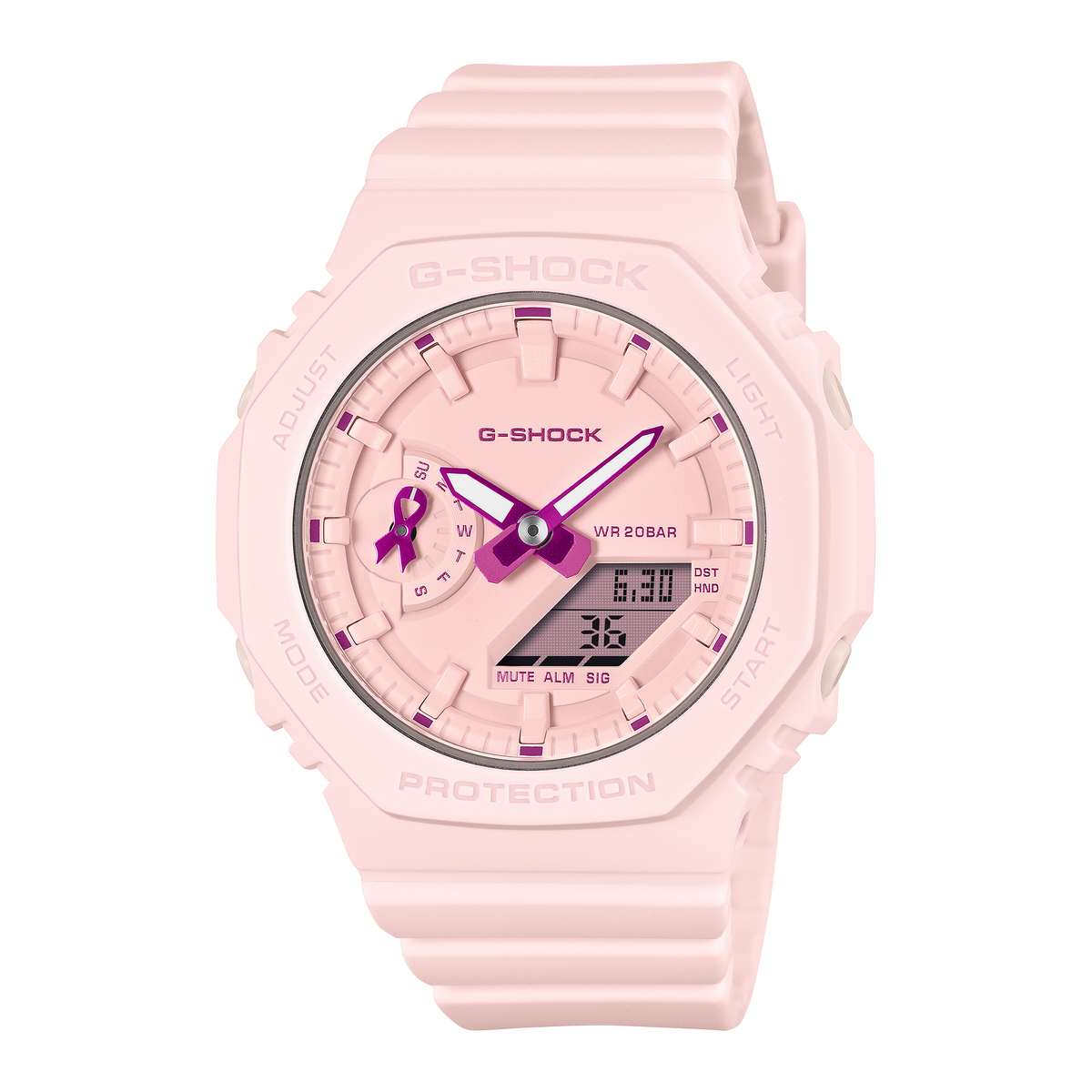 Montre Casio G-SHOCK GMA-S2100PR-4AER rose pastel, vue de face
