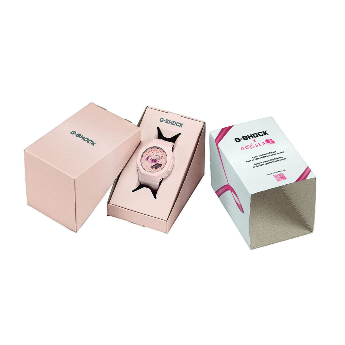Coffret rose de la Casio G-SHOCK GMA-S2100PR-4AER, édition Odysséa